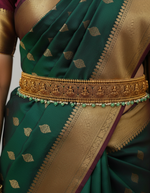 925 Pure Silver Odiyanam for Sarees | Artisan Dual Finish Design