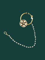 Luxury 925 Silver Jali Work Nath | Bridal Nose Accessory with Chain