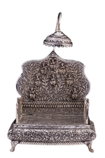 Pure 925 Silver Handcrafted Singhasan (1505g) for Pooja Mandir