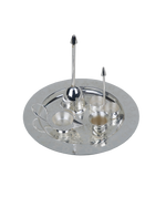 Premium Glass & Silver Pooja Thali Set – Handcrafted Crystal Serving Collection (459g)