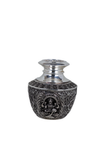 Grand Heritage Silver-Plated Lakshmi Kalash – Handcrafted Temple Pooja Pot (886g)