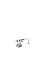 Ornate Silver Aarti Diya with Intricate Handle – Handcrafted Ceremonial Oil Lamp (157g)