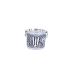 Indian Handcrafted Silver Nakashi Lota with Trishul Design – Sacred Ganga Water Vessel (176g, 3.3"x3.6")