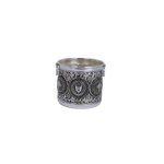 Sacred Trishul Silver Ceremonial Vessel – Divine Hindu Holy Water Container (256g, 3.5"x3.8")