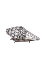 Handcrafted 925 Silver Shankh (380g) - Divine Luminescence Finish