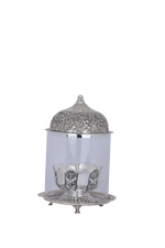 Lotus Akhand Diya – Grand Floral Nakashi Temple Lamp (382g, 4.25"x5.25")