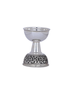 Pure 925 Silver Diya – 115g Elegant Floral-Edged Bowl for Pooja & Décor