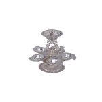 Buy Sterling Silver Four-Deepa Pedestal Lamp | Temple Aarti Stand (Weight: 83g)