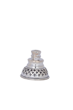 Ornate Lattice Silver Agarbatti stand – Temple Ritual Pedestal (2.2"x2.2")