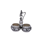 Buy Sterling Silver Hanuman Dual Deepa Stand – Premium Temple Oil Lamp (247g)