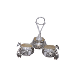 Buy Sterling Silver Peacock Double Deepa Stand – Premium Temple Oil Lamp with Handle (375g)