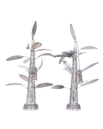 Divine Silver Banana Tree – Ritual Leaf & Bell Stand (812g, H:18″)