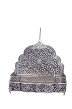 1.5 Kg Pure 925 Silver Handcrafted Singhasan (1540g) with Storage