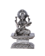 Pure 925 Silver Saraswati Idol – 623g Goddess Wisdom Temple Statue