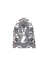 Pure 925 Silver Radha Krishna Idol – 777g Divine Couple Murti