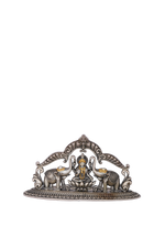 Pure 925 Silver Lakshmi Gaja Idol – 120.85g Pooja God Statue