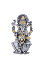 Massive Pure 925 Silver Ganesha Murti with Gold Plating for Pooja