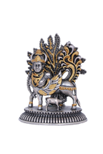 925 Silver Gold Plated Kamadhenu Cow Idol (90g) for Vastu