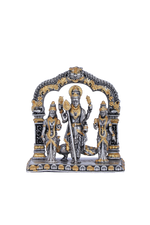 925 Silver Gold Plated Murugan Parivar (87g) for Home Mandir