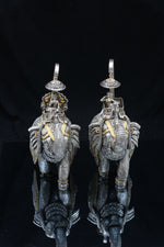 Statement Pure 925 Silver Master Piece | Oxidized Elephant with Polished Trunk