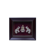 Silver Gajalakshmi Frame (16.5x10") Gold Plated Idols for Vastu