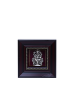 925 Silver Ganesha Frame (6x6") 30g Idol for Pooja & Vastu