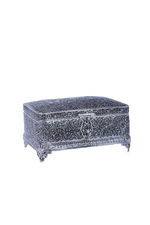 925 Silver Floral Carved Box for Premium Gifting