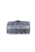 Pure 925 Silver Handcrafted Jewel Box with Elephant Motif