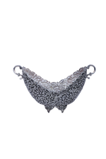 Pure 925 Silver Handcrafted Serving Bowl with Handles for Fruit