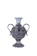 Handcrafted Flower Vase with Parrot Design 2.2 Kg Pure 925 Silver