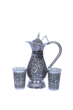 Handcrafted 925 Silver Jug Set (11.2") for Festive Serving