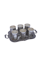 Heavy 925 Silver Glass Set with Tray - Premium Formal Gifting