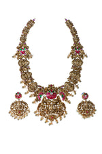 Elegant 925 Silver Necklace Set - Auspicious Kundan Jewelry