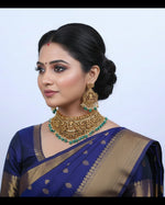 Pure 925 Silver Temple Necklace Set – Traditional Festive Ensemble