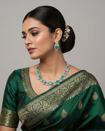 Pure 925 Silver Stones Necklace Set – Modern Statement