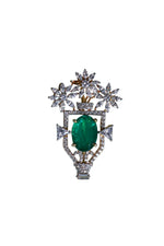 Elegant 925 Silver Designer Brooch - Auspicious Luxury Accessory