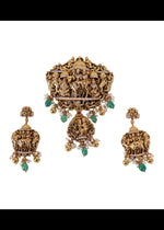 Elegant 925 Silver Temple Jewelry Set - Auspicious Accessory