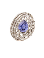 925 Silver Wide Geometric Ring for Modern Women