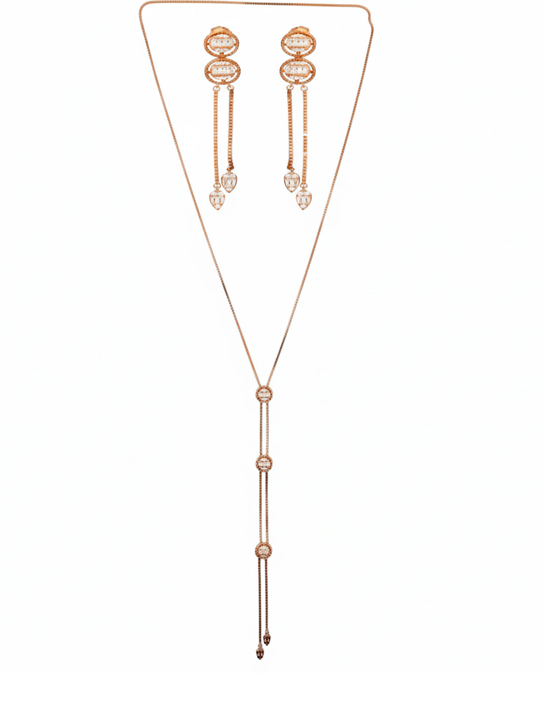 925 Pure Silver Pendant Set with Drop Earrings