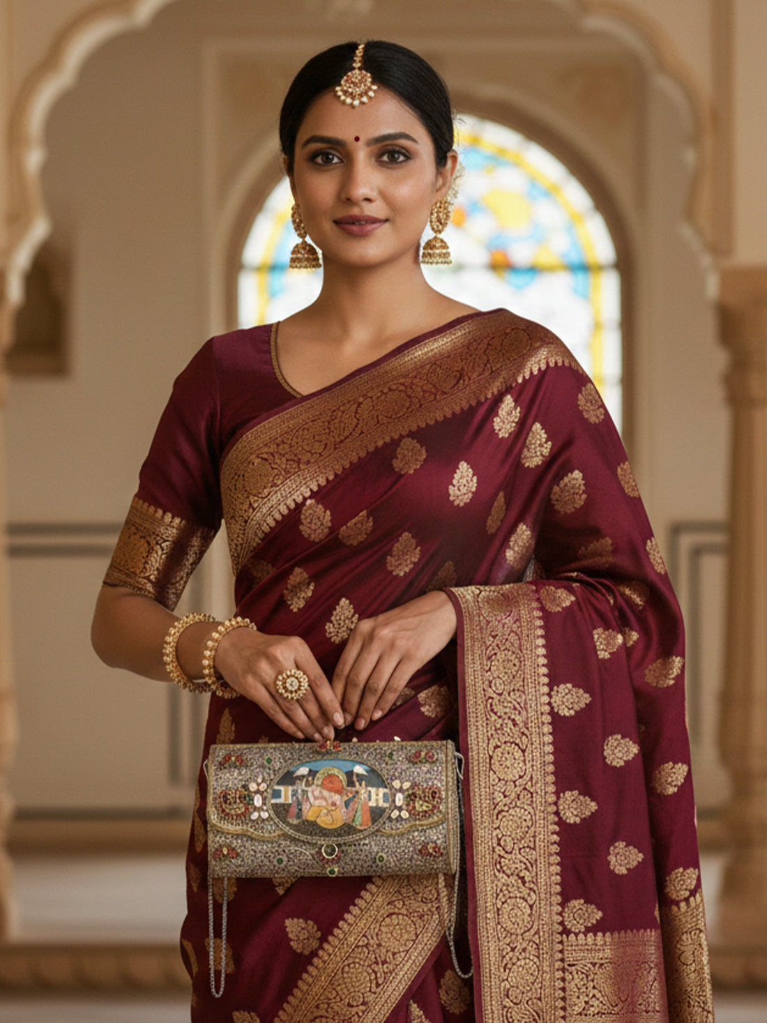 Handcrafted 925 Silver Floral Purse For Women