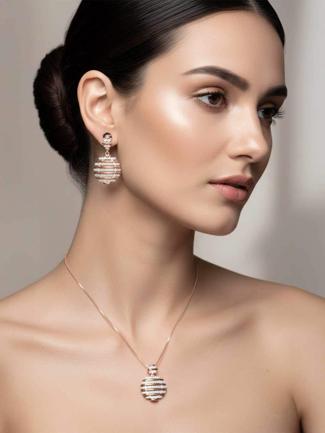 925 Pure Silver Designer Pendant Set for Women - Valentine Gift for Her