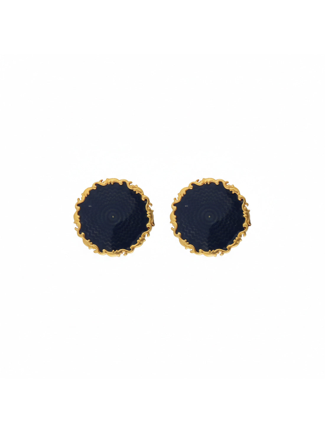 Pure 925 Silver Blue Enamel Cufflinks