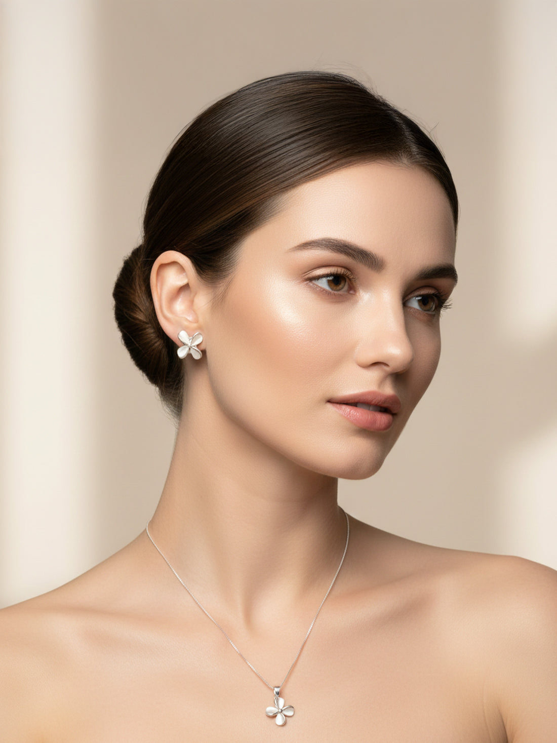 925 Pure Silver Necklace Set with Earrings | Jewellery for Women