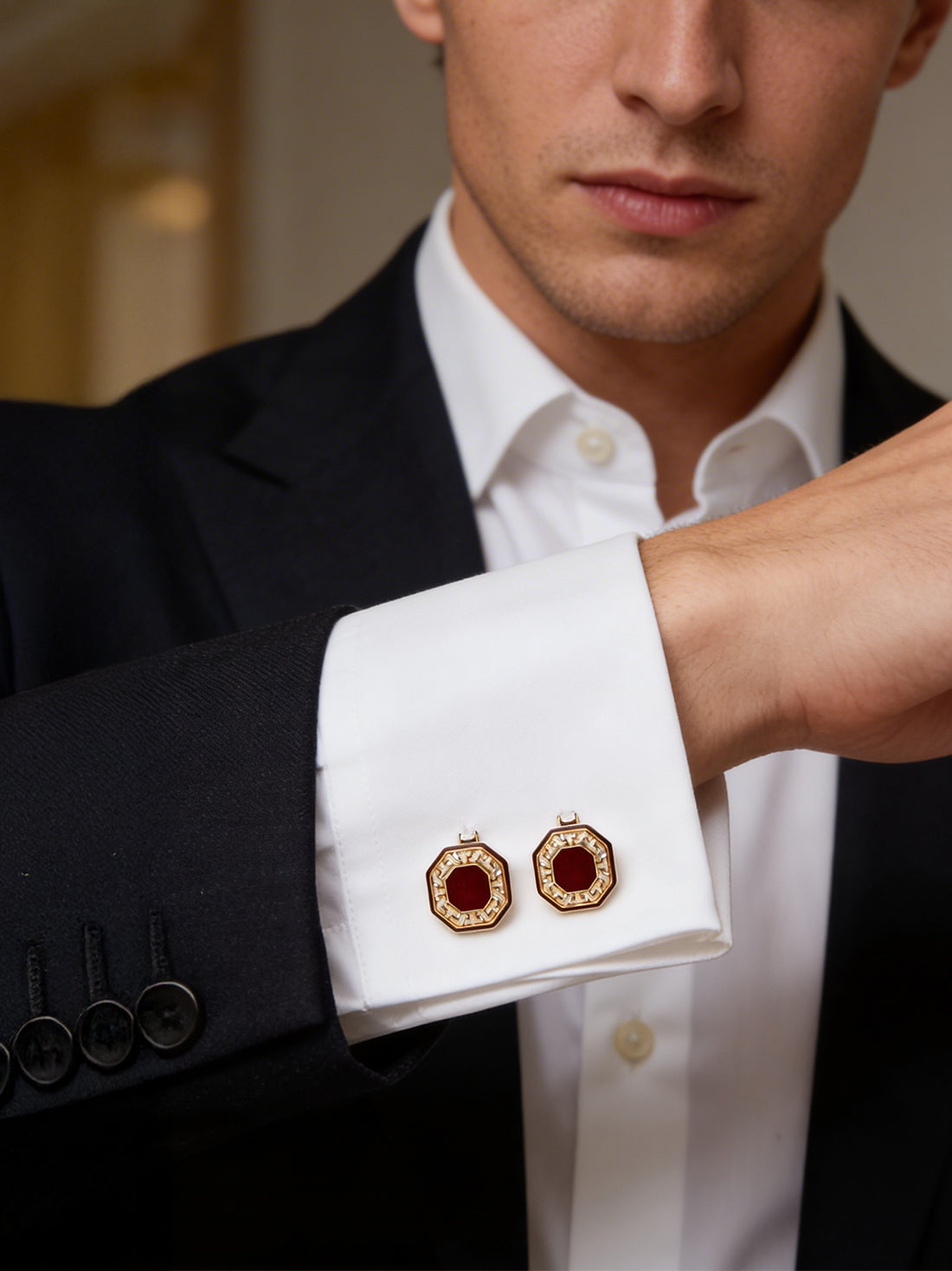 Pure 925 Silver Cufflinks For Valentine's Elegance