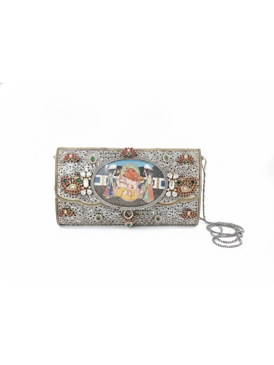 Handcrafted 925 Silver Floral Purse For Women