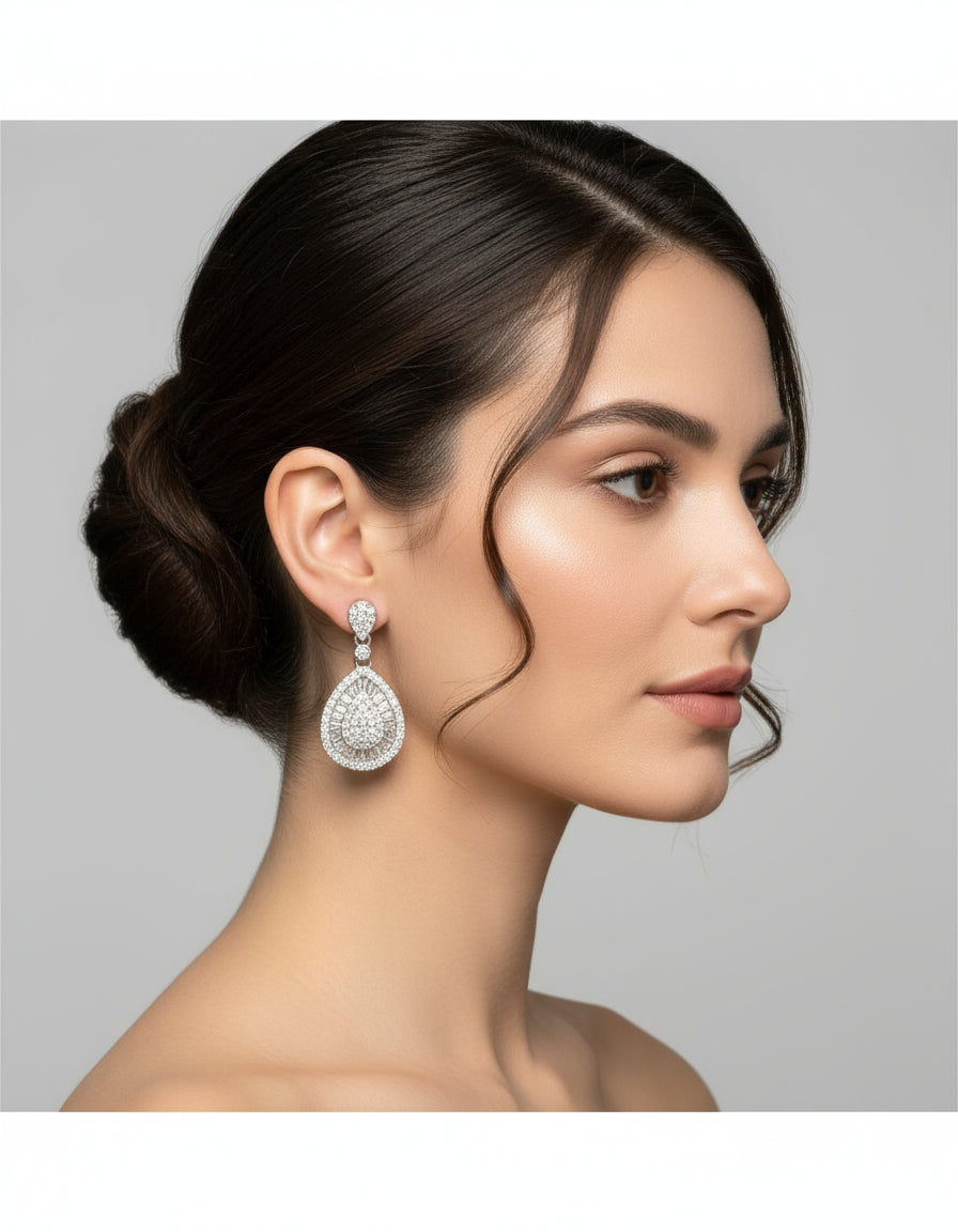 Pure 925 Silver Floral Stud Earrings – Everyday Elegance