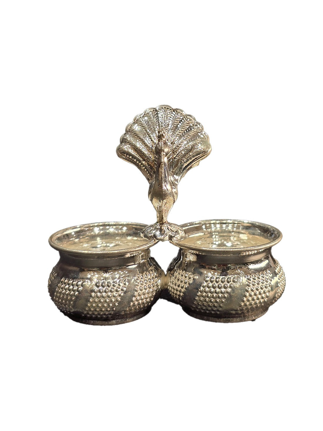 92.5 Pure Silver Peacock Design Pooja Panchpali