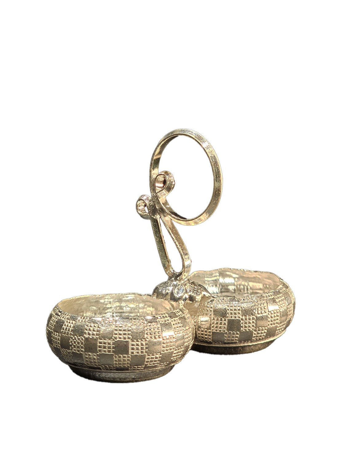 92.5 Pure Silver Dual Panchpali for Pooja with Handle