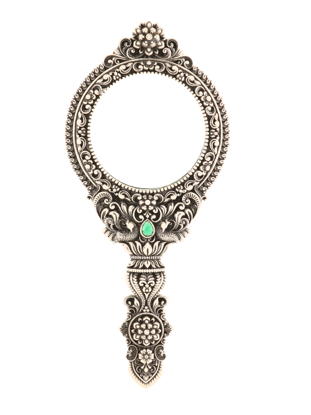 Luxury Pure 925 Silver Engraved Hand Mirror - Heirloom Vanity Gift