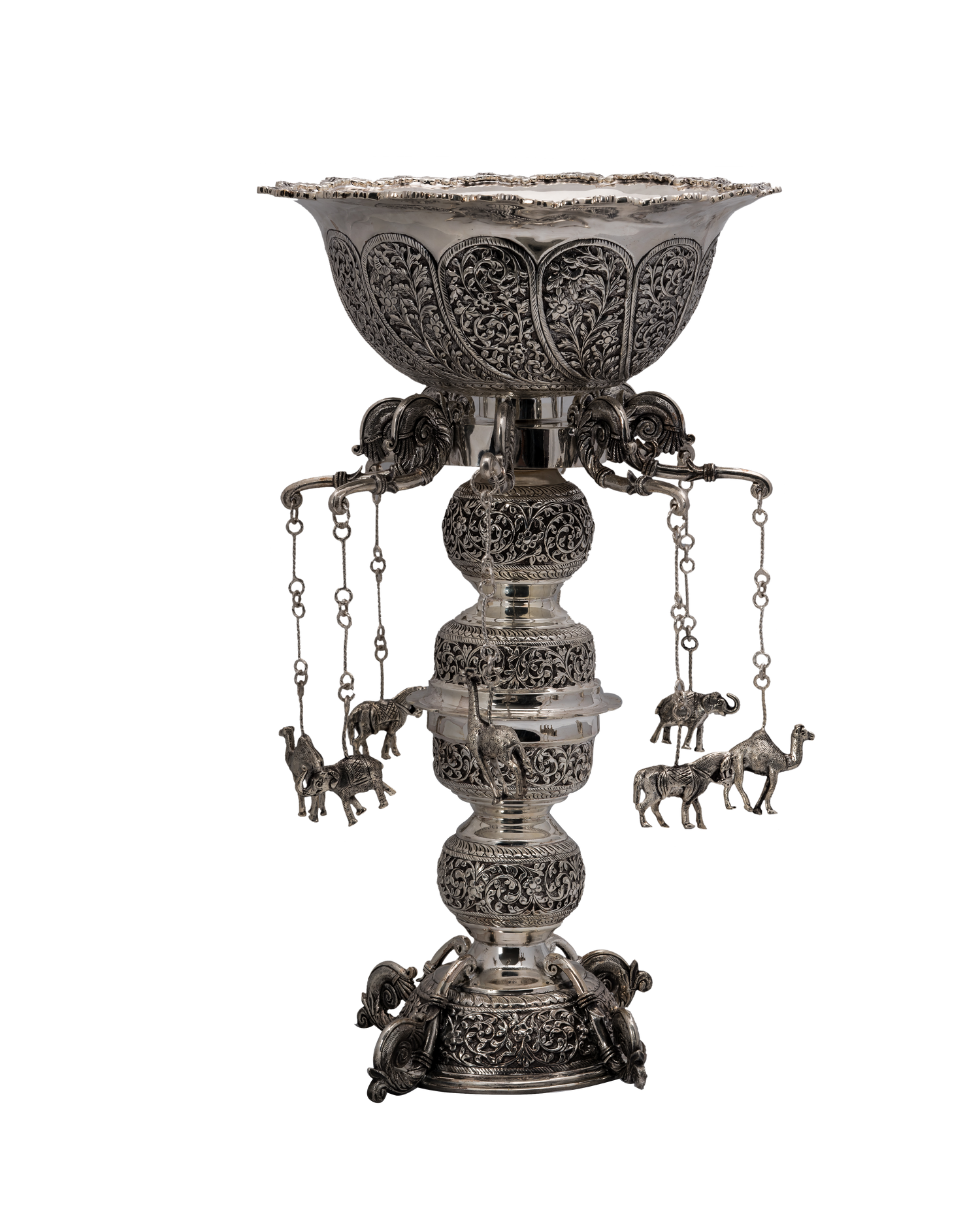 Luxury 925 Silver Hand-Engraved Centerpiece | Premium Housewarming